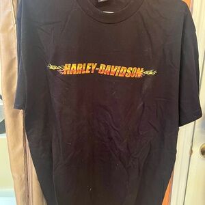 Harley-Davidson Black Tee with Flame Logo